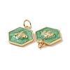 Rack Plating Brass Enamel Pendants X-KK-H431-10G-7