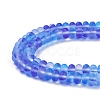 Frosted Transparent Glass Beads Strands FGLA-M002-01E-3
