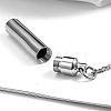 Stainless Steel Column Pendant Necklaces UG4628-1-4