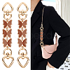 WADORN 2Pcs Butterfly Alloy Enamel Purse Strap Extender FIND-WR0007-23A-7