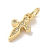 Brass Micro Pave Cubic Zirconia Charms KK-M283-20A-01-2