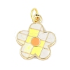 Brass Enamel Pendants KK-B114-15G-01-1