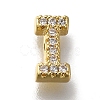 Rack Plating Brass Micro Pave Clear Cubic Zirconia Beads KK-G500-30G-I-1