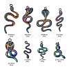 16Pcs 8 Style Rainbow Color Alloy Pendants FIND-LS0001-17MC-3