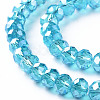 Electroplate Glass Beads Strands EGLA-T025-01C-4