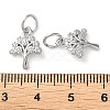 Rack Plating Brass Micro Pave Clear Cubic Zirconia Charms KK-D097-05P-3
