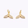 Brass Micro Pave Cubic Zirconia Charms ZIRC-G128-08-2