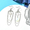 Moon & Sun Alloy Chandelier Earrings EJEW-TA00381-2