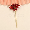 Flower Fan Cloth Hair Sticks PW-WG5DC28-09-1