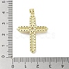 Rack Plating Brass Micro Pave Cubic Zirconia & Imitation Pearl Pendants KK-R163-02G-01-3