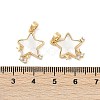 Natural White Shell Star Pendants KK-U043-22G-02-3