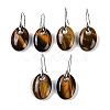 Natural Tiger Eye Dangle Earrings EJEW-C119-04P-07-1