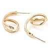 Brass Spiral Stud Earrings EJEW-K264-09G-2