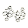 Tibetan Style Alloy Shamrock Connector Charms TIBE-I026-6013AS-2