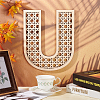 Hollow Wooden 3D Letter Wall Stickers HJEW-WH0043-57U-5