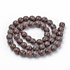 Natural Snowflake Obsidian Beads Strands G-Q462-89-12mm-2