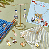 Alloy Enamel Ice Cream/Cake/Bubble Tea Pendant Locking Stitch Markers HJEW-PH01887-4