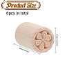 CHGCRAFT 6Pcs 6 Styles Flower Pattern Round Wooden Traditional Chinese Moon Cake Molds AJEW-CA0004-25-2