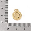 Brass Micro Pave Clear Cubic Zirconia Pendants KK-E111-31I-G-3