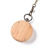 Bamboo Pocket Watch with Brass Curb Chain and Clips WACH-D017-B02-AB-3