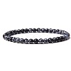 Natural Snowflake Obsidian Beads Stretch Bracelets SF0696-3-1