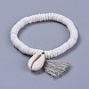 Cotton Thread Tassels Charm Bracelets BJEW-JB04385-2