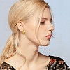 Brass Teardrop Stud Earrings for Women JE1090A-6