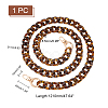 Leopard Print Pattern Acrylic Curb Chain Bag Handles FIND-WH0120-04B-2