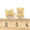 Brass Micro Pave CLear Cubic Zirconia Beads KK-Z044-05G-3