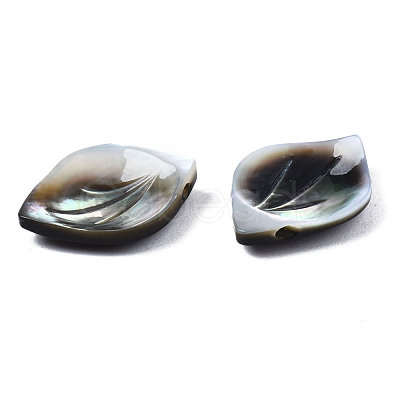 Natural Black Lip Shell Pendants SSHEL-S258-101A-1