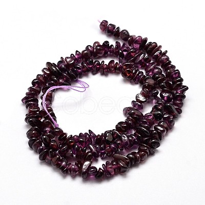 Natural Garnet Chip Beads Strands X-G-E271-98-1