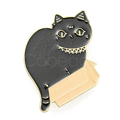 Cat Shape Enamel Pins JEWB-A017-01A-1