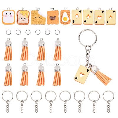 CHGCRAFT Bread Resin Keychain Making Kits DIY-CA0005-18-1