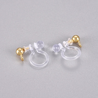 304 Stainless Steel and Plastic Clip-on Earring Findings X-STAS-G225-27G-1