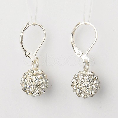 Disco Ball Beaded Earrings EJEW-JE00929-1