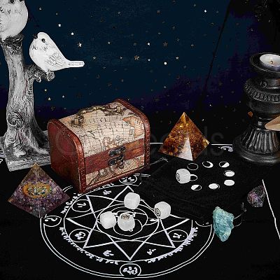 CREATCABIN 1Pc Square Velvet Tarot Tablecloth for Divination AJEW-CN0001-60B-1