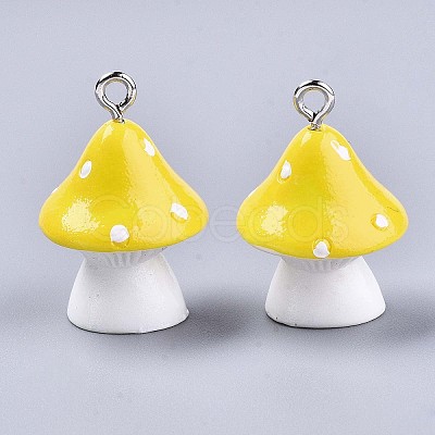 Opaque Resin Pendants X-RESI-T028-69H-1