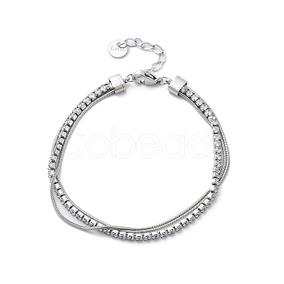 Stainless Steel Multi-strand Bracelets for Women BJEW-F485-01P-01-1