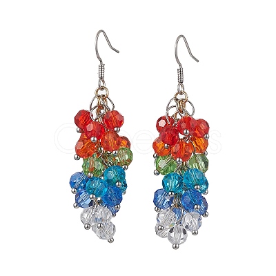 Glass Dangle Earrings EJEW-JE05756-1