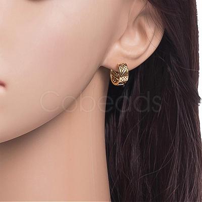 Real 18K Gold Plated Brass Hollow Hoop Earrings EJEW-EE0002-003-1