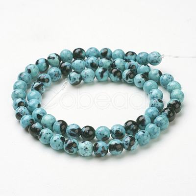 Synthetic Ocean White Jade Bead Strands X-G-J350-10mm-07-1