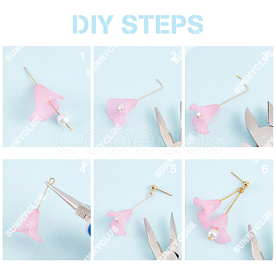 SUNNYCLUE DIY Flower Drop Earring Making Kits DIY-SC0019-64-1