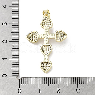 Rack Plating Brass Micro Pave Clear Cubic Zirconia Enamel Pearl
 Pendants KK-R163-01C-G-1