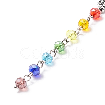 Chakra Theme Sun Catcher Pendant Decorations HJEW-JM00669-1