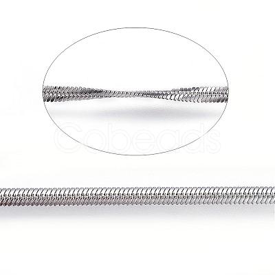 Tarnish Resistant 304 Stainless Steel Flat Snake Chains CHS-L001-164-0.5mm-1