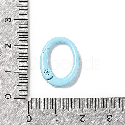 Spray Painted Alloy Spring Gate Rings AJEW-C035-01-1