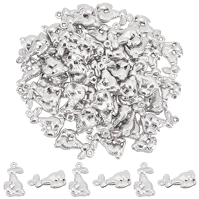 Unicraftale 50Pcs Easter 304 Stainless Steel Pendants STAS-UN0052-05-1