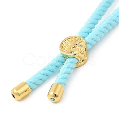 Twisted Nylon Cord Silder Bracelets DIY-B066-03G-09-1