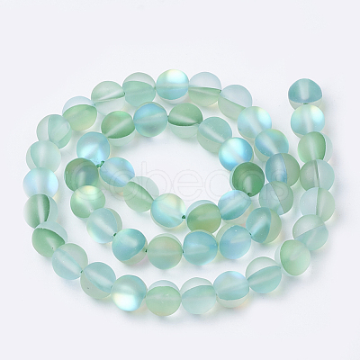 Synthetic Moonstone Beads Strands G-S283-10mm-11-1