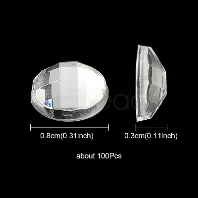 Acrylic Rhinestone Cabochons GACR-YW0001-02-1